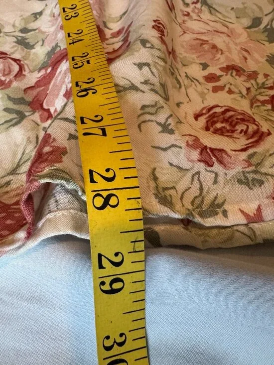 Torrid Women’s 3 Floral Babydoll Top Tie Front Flutter Sleeve Cream Pink Green - Picture 12 of 12